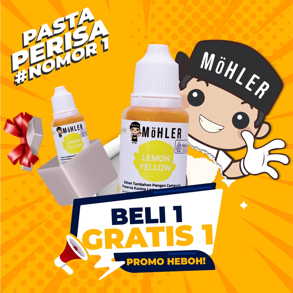 MOHLER Coloring Lemon Yellow (KLIK KOMBO HEMAT UNTUK MENDAPATKAN BELI 1 GRATIS 1)