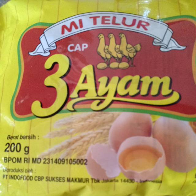 

Mie Telur cap 3 Ayam