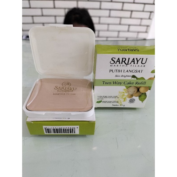 Sariayu Two Way Cake &amp; Refil Two Way Cake Putih Langsat