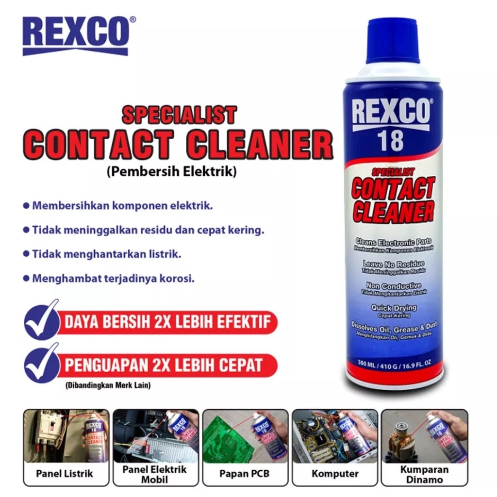 Rexco 18 Contact Cleaner Pembersih Elektrik Elektrical 500 ML / Pembersih Komponen Elektronik Contact Cleaner Rexco18 500 ML