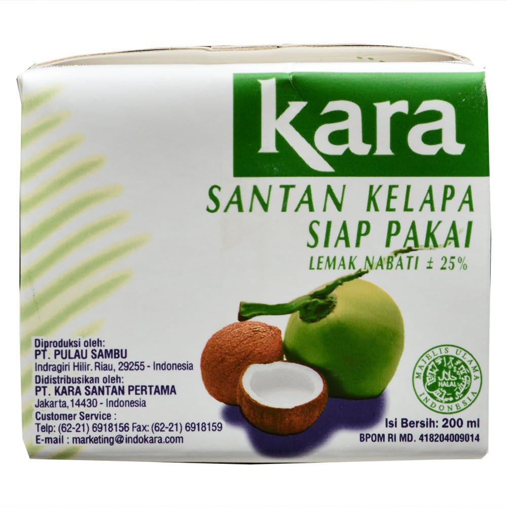 

Kara Santan Kelapa Siap Pakai ( 200 ml ) / 1 Pack