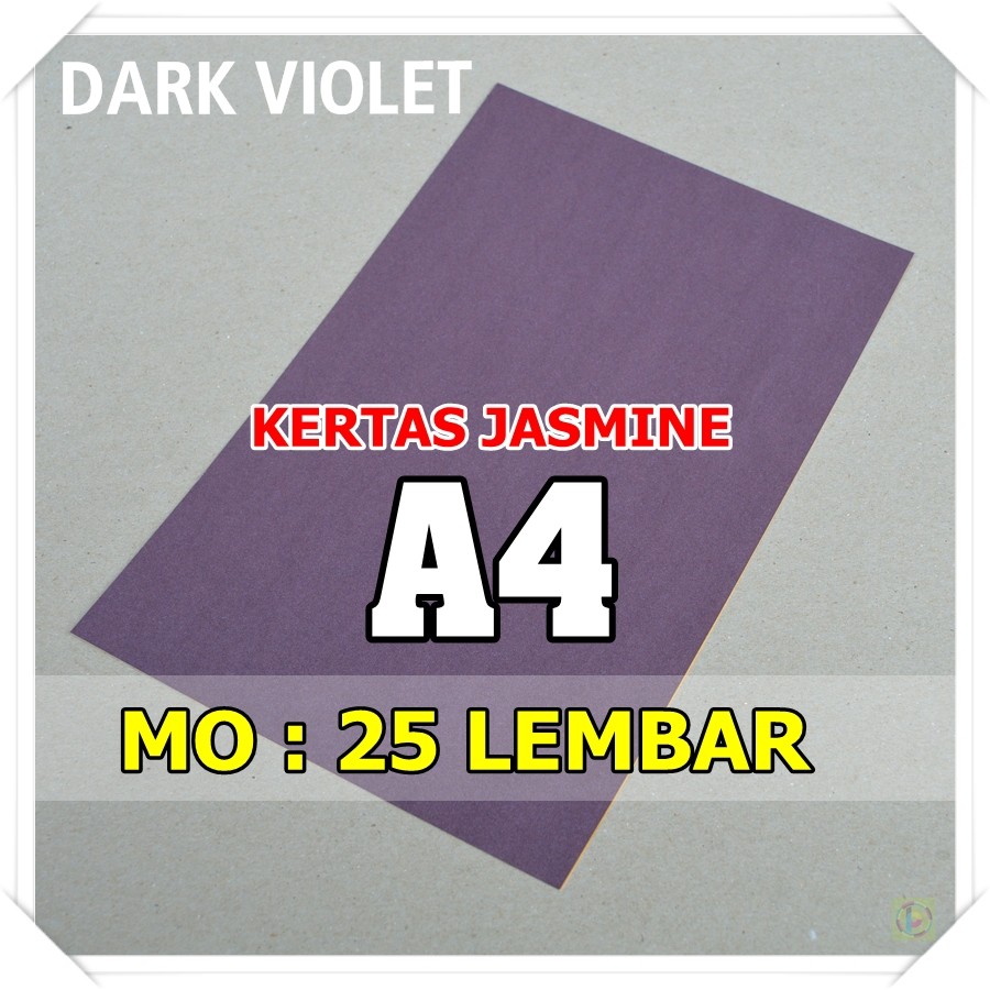 

Kertas Karton Jasmine / Paper Flower A4 DARK VIOLET UNGU TUA