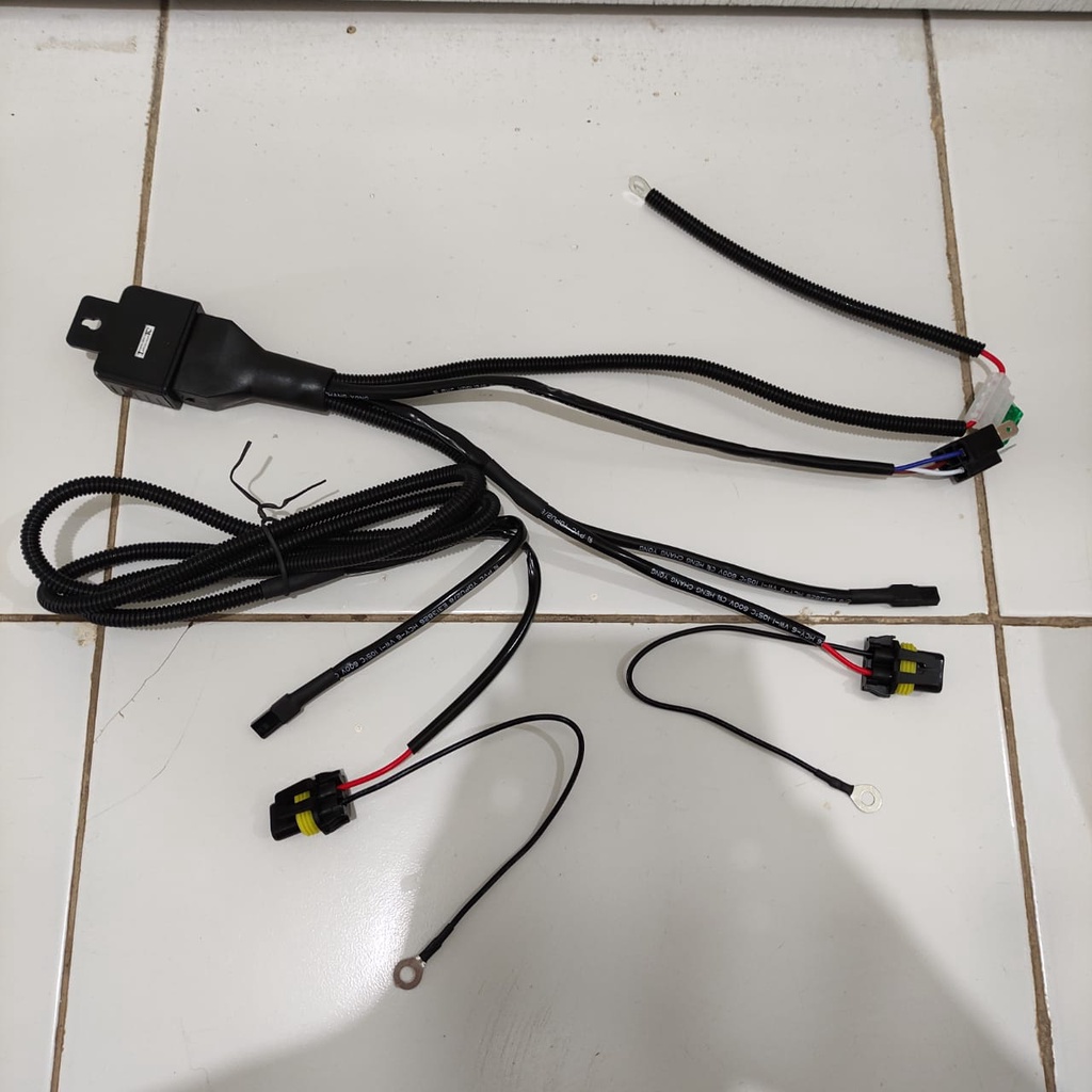 KABEL RILAY SET HID UNIVERSAL H4 H1 H11 H7 CABANG 2