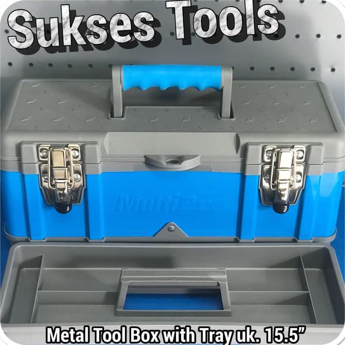 Tool Box Besi Multipro with Tray / Metal ToolBox 15,5"