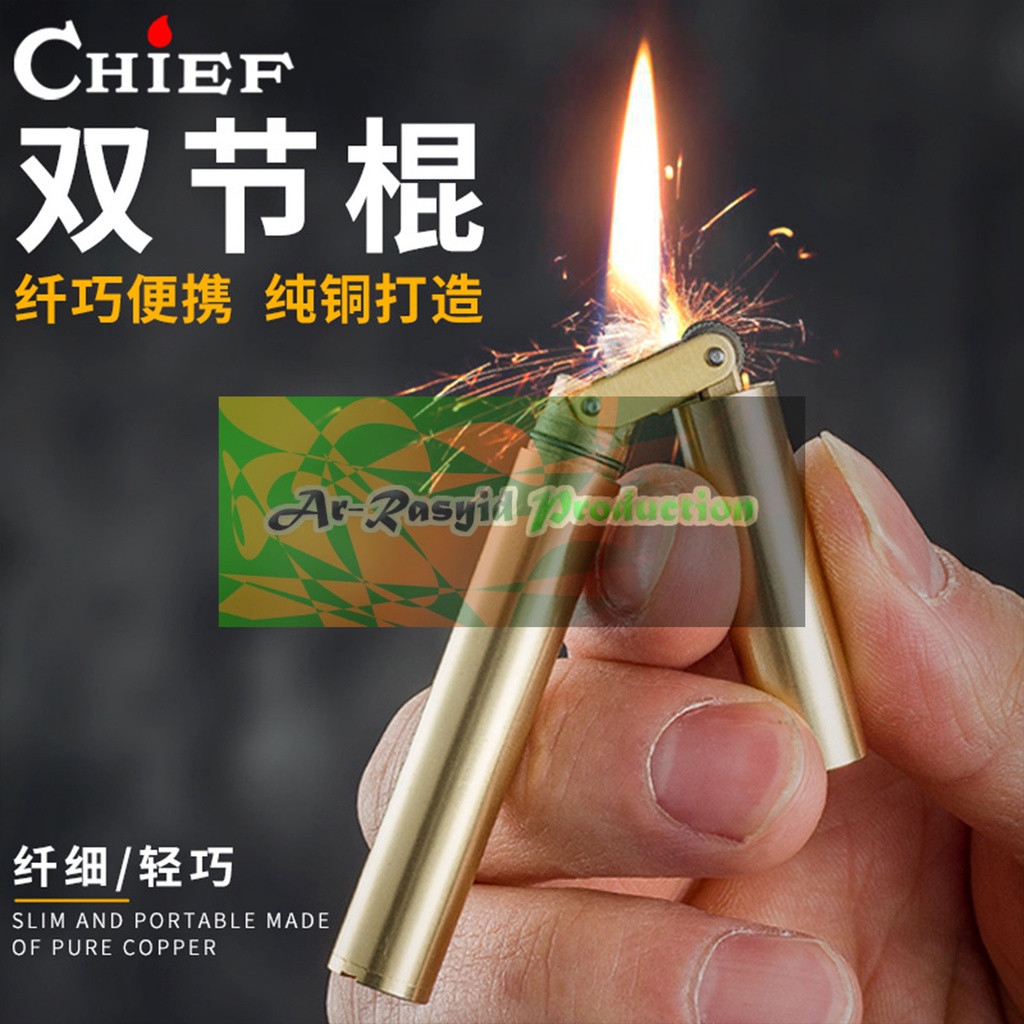 Korek Api Roda Minyak Retro Slim Nunchaku Chief Lighter 3980