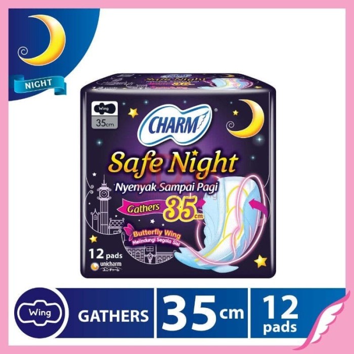 CHARM SAFE NIGHT 35CM 12 GATHERS (24)