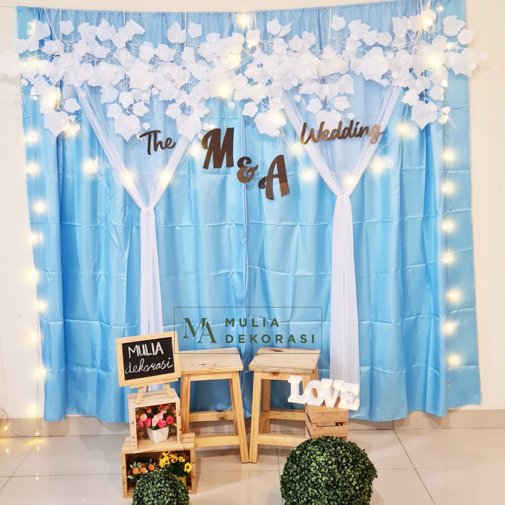 Dekorasi Backdrop Lamaran Nikahan Aqiqah Background Bekdrop Paket Mulia O