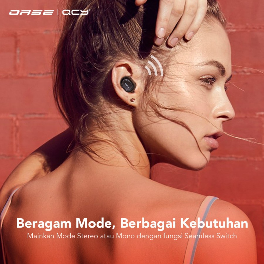 EARPHONE BLUETOOTH / HEADSET BLUETOOTH / OASE QCY T1C TWS - 100% ORI