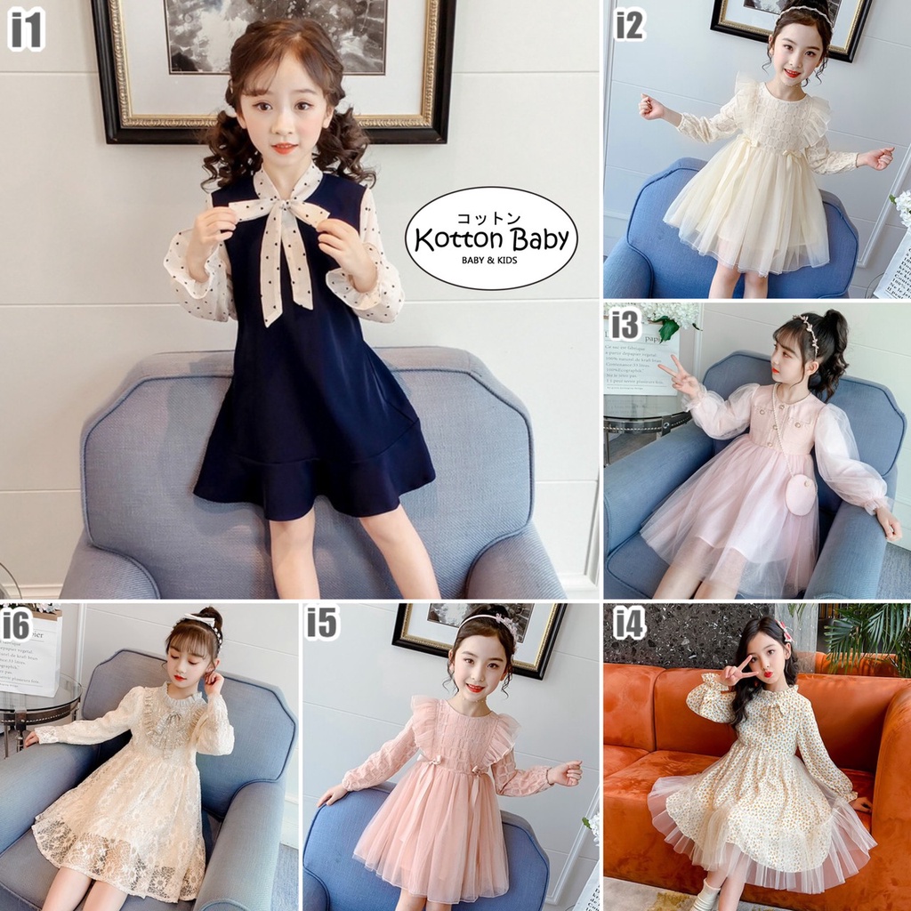 2-8thn | DRESS BAYI ANAK [KUALITAS IMPOR] GAUN BAYI PESTA ELEGAN FORMAL PEREMPUAN i HC catalog