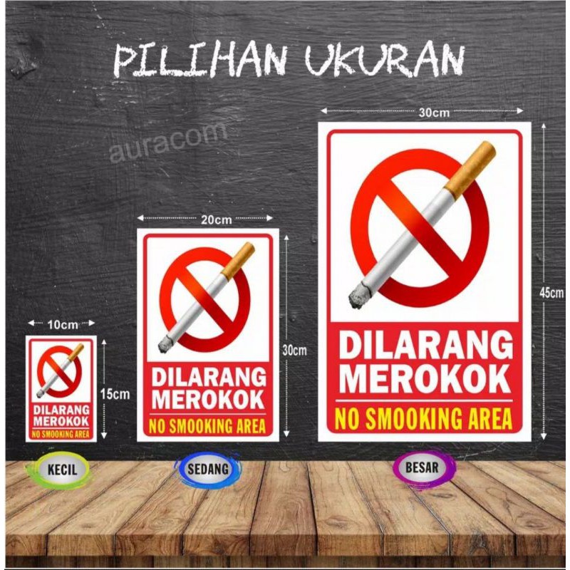 

Stiker DILARANG MEROKOK NO SMOKING AREA 10X15CM. sign Rambu k3 safety