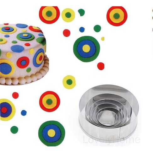 Stainless Steel Fondant Cutter - Round Shape (6pcs)