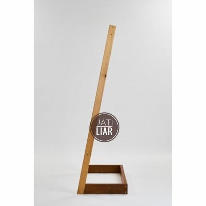 Laundry Rak Gantungan Baju Kayu Jati Mahogany Asli