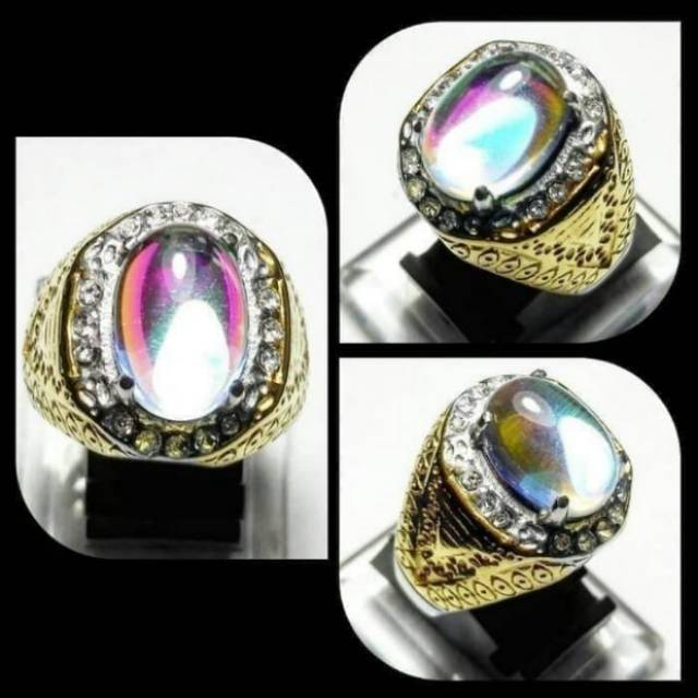 Cincin batu kalimaya pelangi