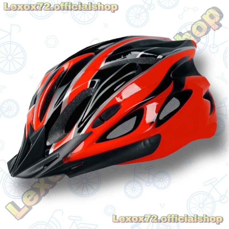 Paket Helm sepeda isi 4 item perlengkapan bersepeda _ free extra packing dus ( dijamin aman )
