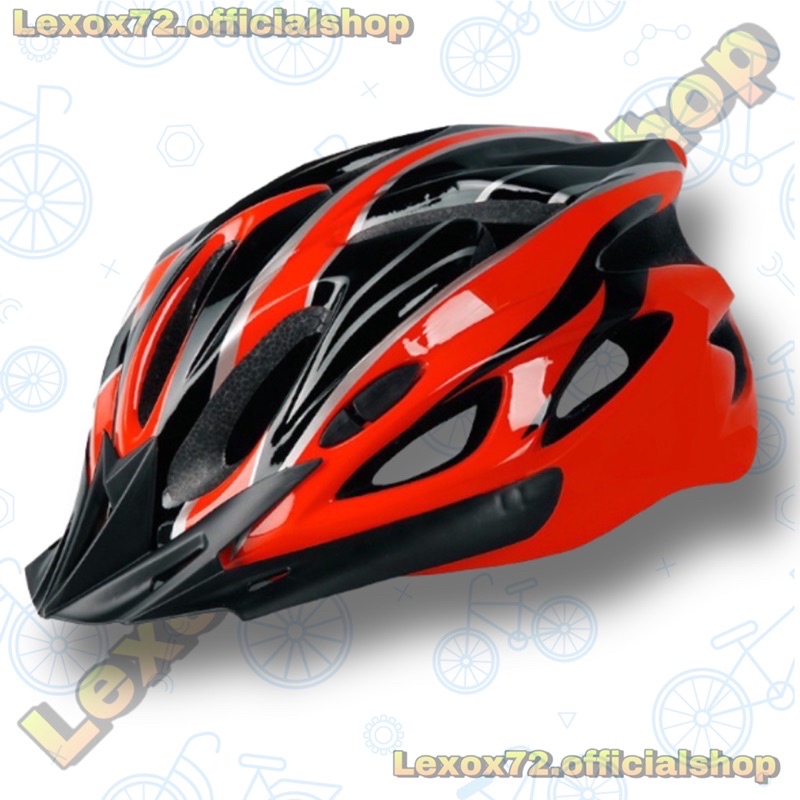 Paket Helm sepeda isi 4 item perlengkapan bersepeda _ free extra packing dus ( dijamin aman )