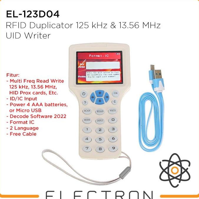 

RFID Duplicator T5577 EM4305 125 kHz 13.56 MHz Kloning Kartu Akses