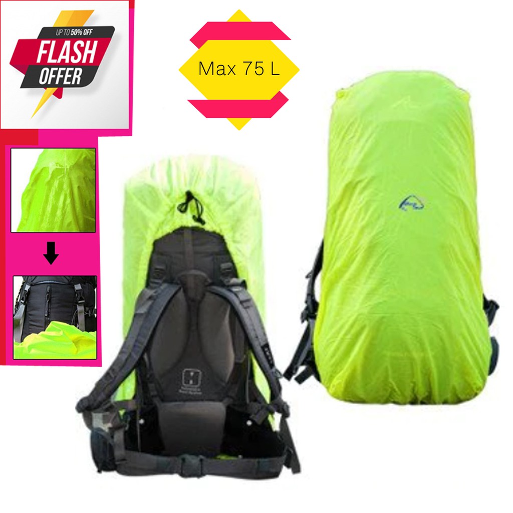 Bag Cover Rain Coat Outdoor Sarung Pelindung Tas Back Cover Jumbo - Hitam