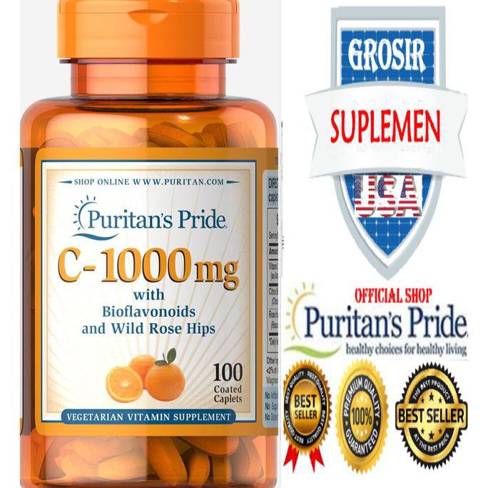 Terbaik Vitamin C 1000 Mg With Bioflavonoids Rose Hips Puritan Us Xs Shopee Indonesia