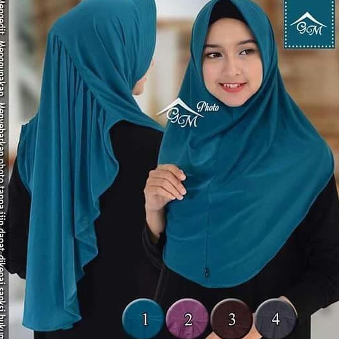 BEST QUALITY MURMER MURAH JILBAB HIJAB LANGSUNG INSTAN BERGO LAZMI POLOS PET ANTEM TERLARIS