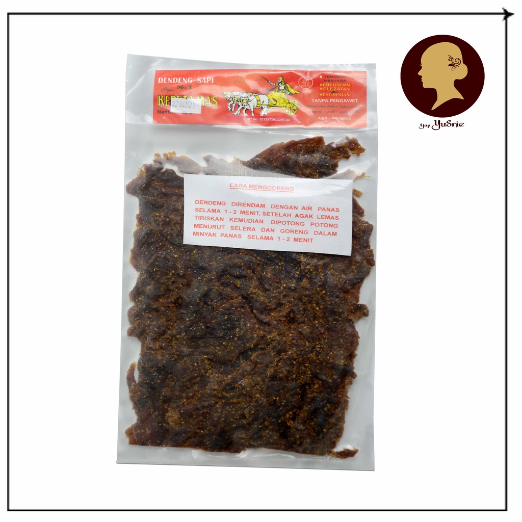 

DENDENG DAGING SAPI MURAH KERETA MAS OLEH SOLO 200g HALAL MUI beef jerky manis enak snack makanan