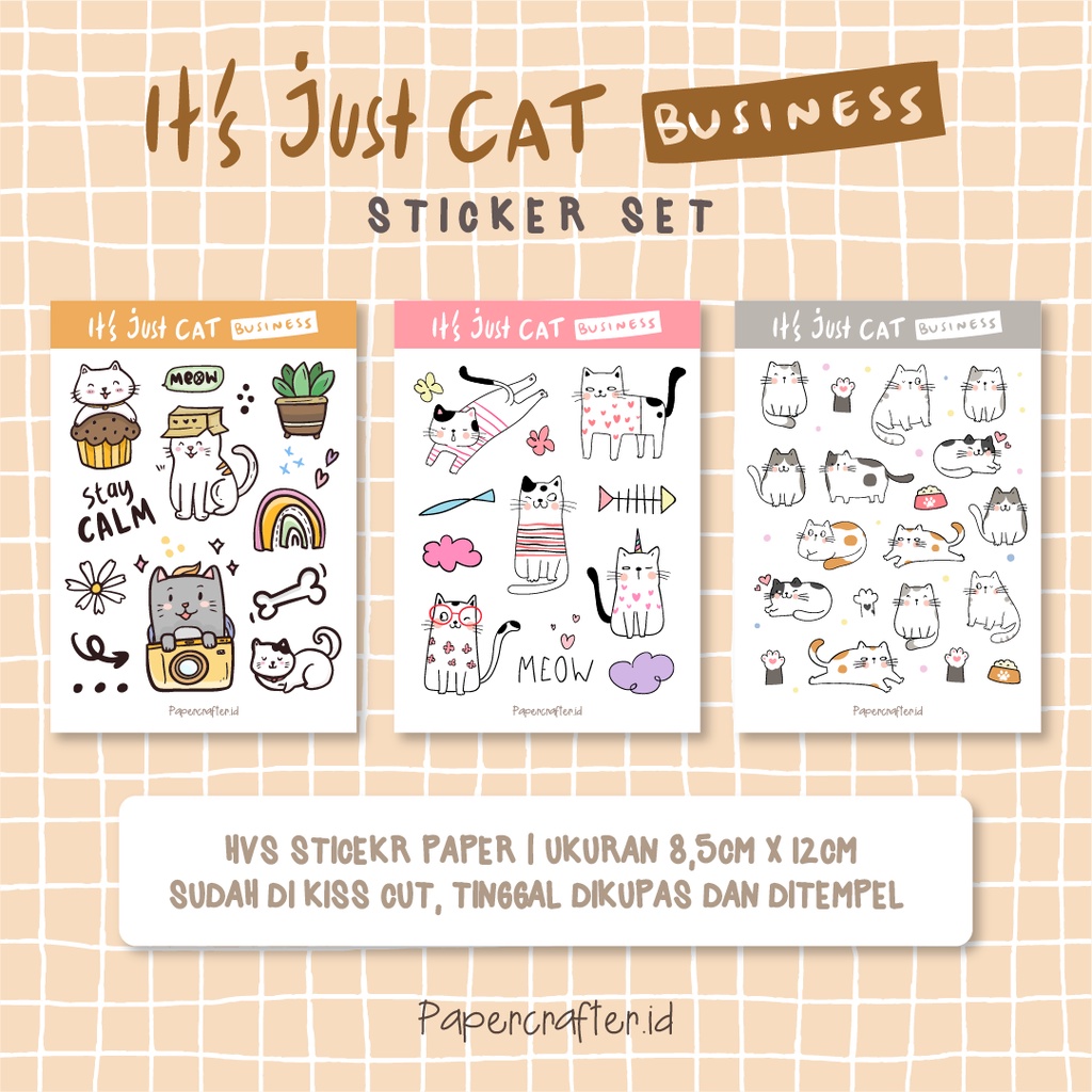 

Stiker Aesthetic | Stiker Tumbler | Stiker HP | Stiker Diary - Cute Cat