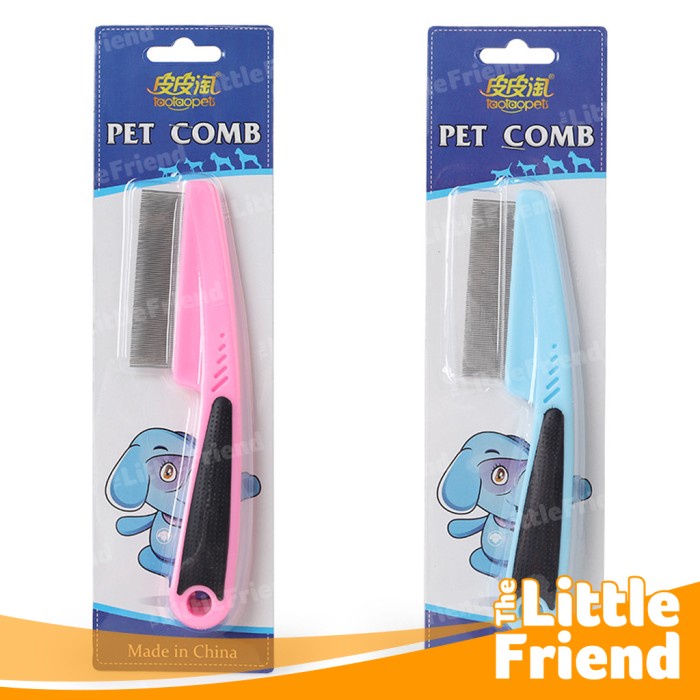 Sisir Serit Kutu Ketombe Kucing Anjing PET FLEA COMB BLACK HANDLE