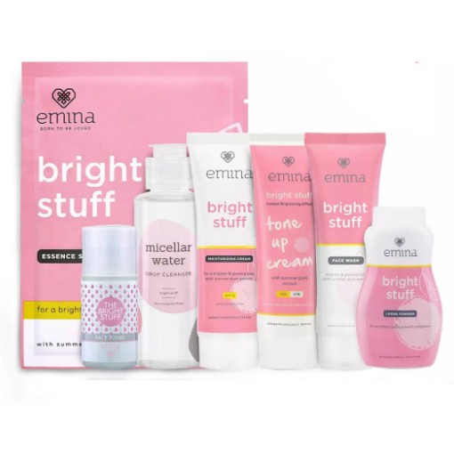 EMINA Bright Stuff Series Toner Emina Face Wash Moisturizing Cream Acne Prone Perawatan Wajah Paket Emina Lengkap