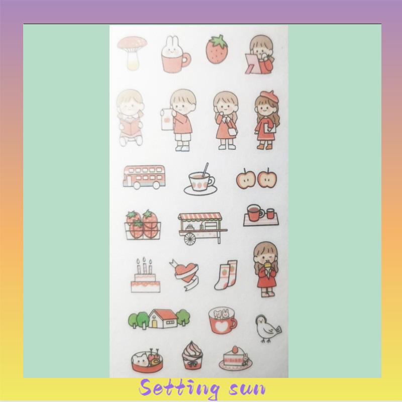 Stiker Motif Emoji Untuk Dekorasi Handphone / Diary DIY TN