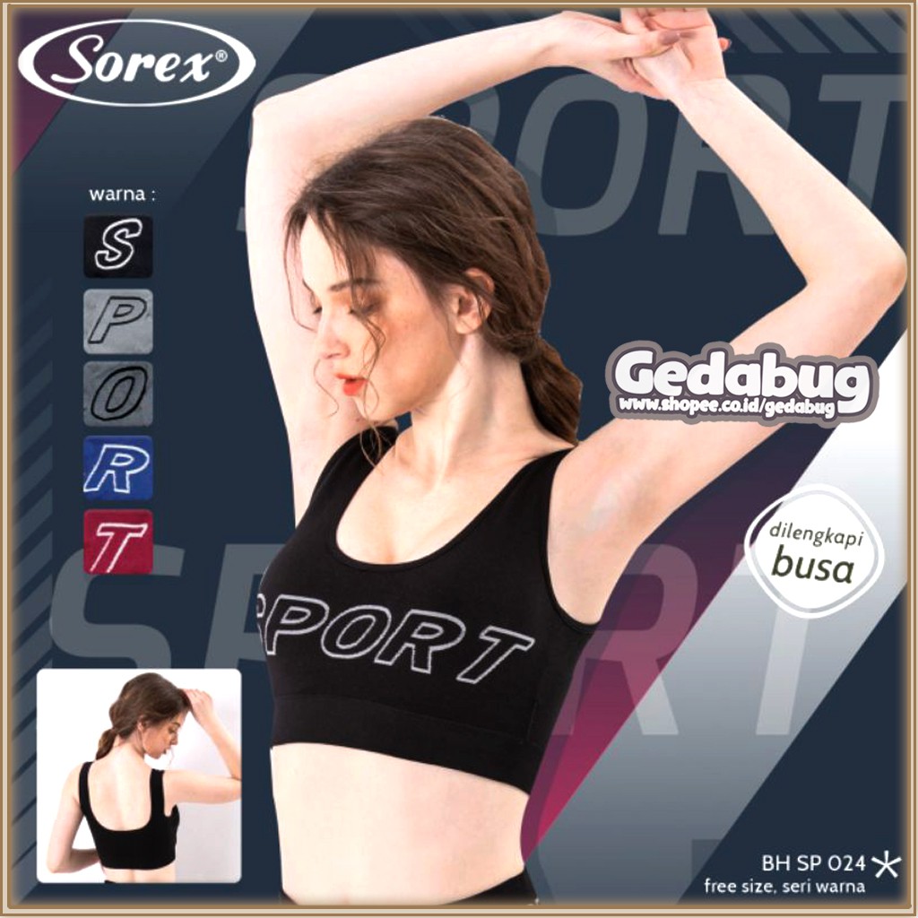 Bra Olahraga Sorex Sp 024 / Bra Busa Wanita Olahraga - gedabug