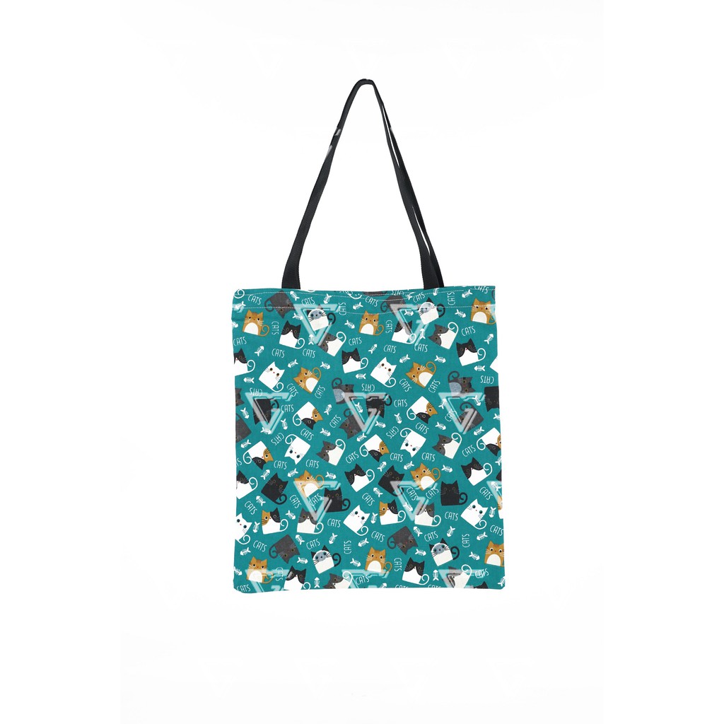 Totebag wanita / tote bag wanita kekinian 2021 kanvas motif Kucing Tosca