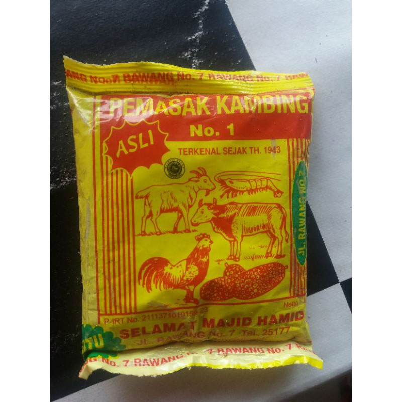 

Bumbu slamat/pemasak rendang padang.1kg isi 20