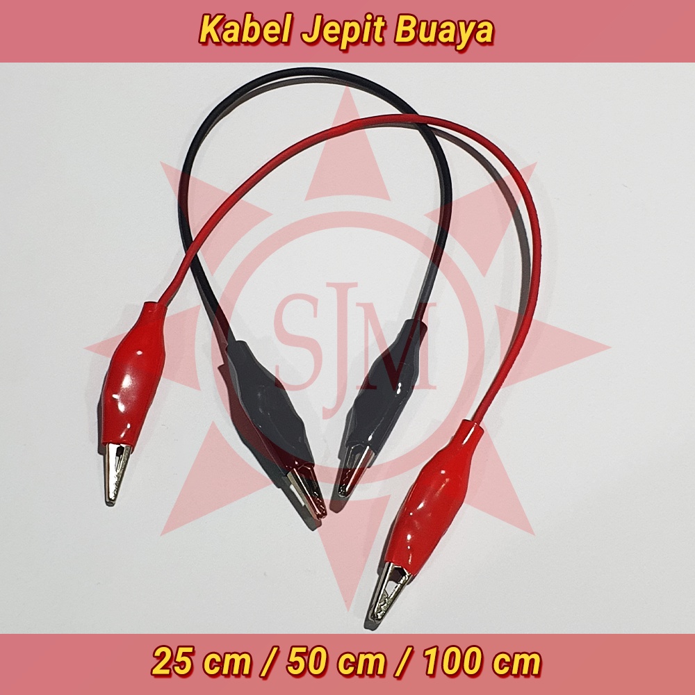 Kabel Jepit Buaya Sepasang Panjang 25 / 50 / 100 Cm