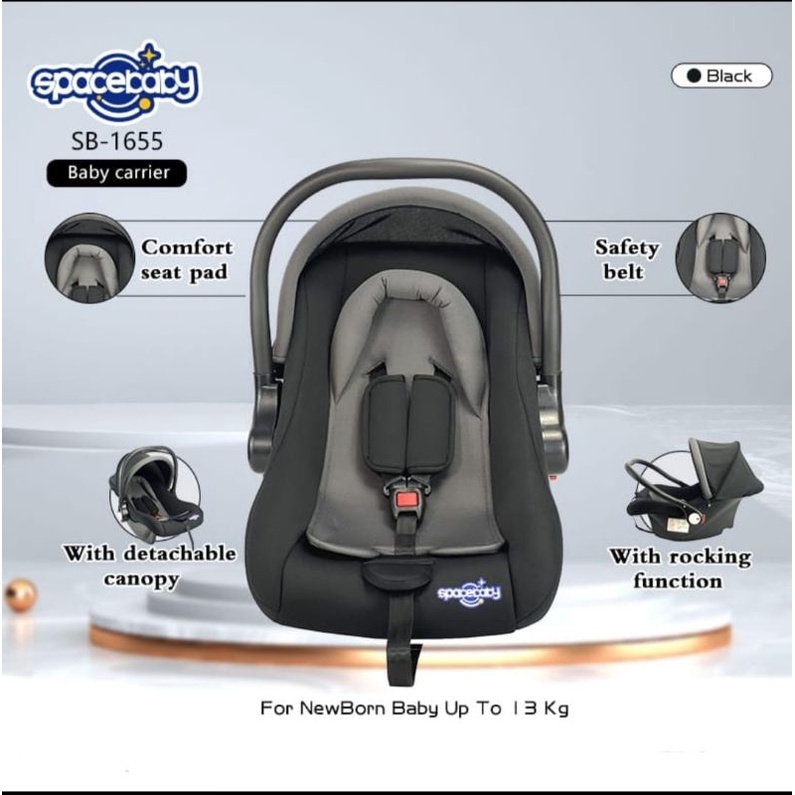 Spacebaby Carseat Baby Carrier SB-1655 Dudukan Mobil Bayi