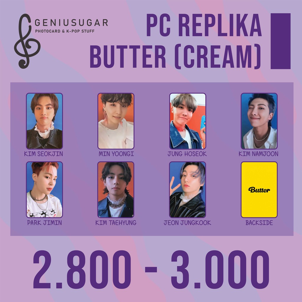 [REPLIKA BTS] PHOTOCARD BUTTER CREAM PEACHES POB JAPAN WEVERSE UNOFFICIAL