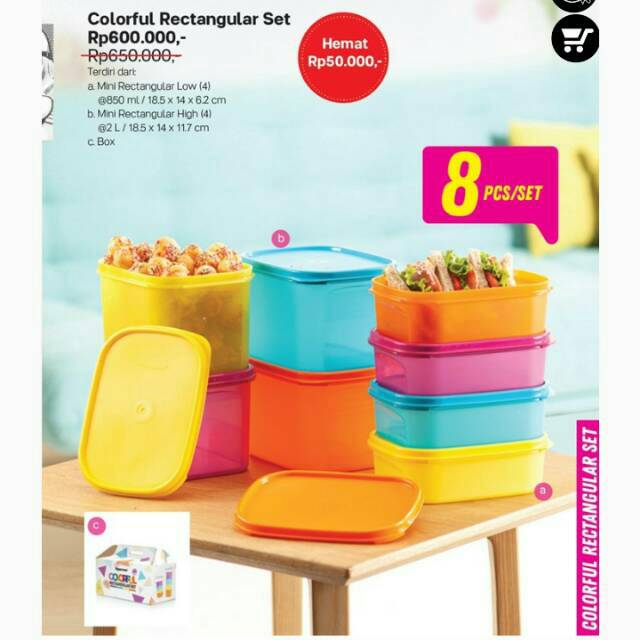 Colorful rectangular set