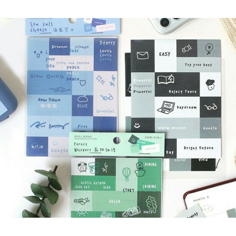 

BC015 (3pcs/Set) Cute Decorative Sticker Untuk Dekorasi Scrapbook/Agenda/Planner