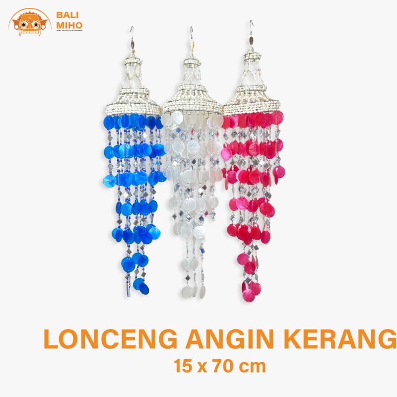 Lonceng Angin Kerang - Wind Chime - Kerang Gantungan - Kerang Kap Lampu - Kerang Dekorasi - Kerang S