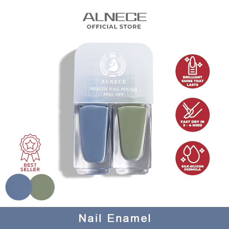 ALNECE 2in1 Kutek Halal Peel Off Kutek Halal Muslimah Nail Polish HTMZ002-10