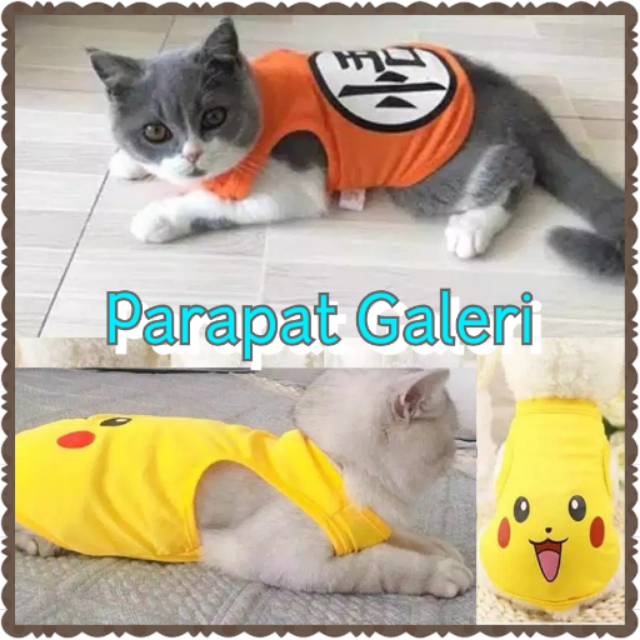 Baju Kucing - Kaos Anjing - hewan Musim Panas Karakter Cantik - lucu - keren kwalitas import