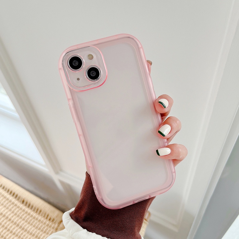 Soft Case Silikon Tpu Transparan Warna Polos Untuk iPhone 11 12 13 14 Pro Max Xr X Xs Max Se 2020 Se3 7 8 14 Plus
