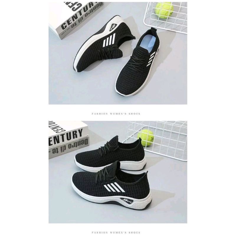 MKT , Sepatu Sneakers Garis Korea/ Sepatu Sneakers Wanita Garis Korea, SW05-5