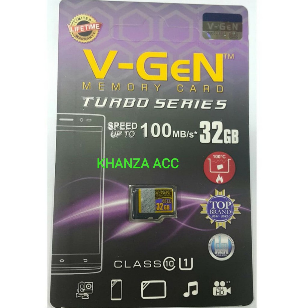 KHANZAACC VGEN 32GB Memory Hp Micro SD Class 10 Turbo Series