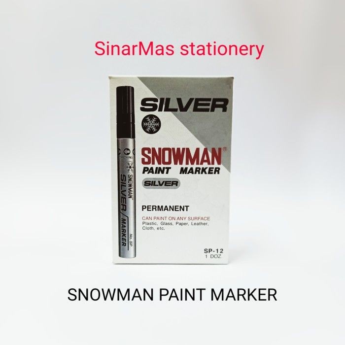 

Aman Spidol Paint Marker Snowman Silver Sp 12 / Spidol Besar Perak - Silver Bagus