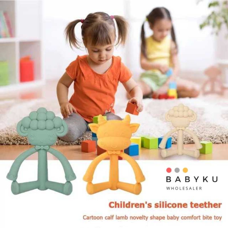 Mainan gigi bayi silikon / Baby teether silicone / Gigitan bayi