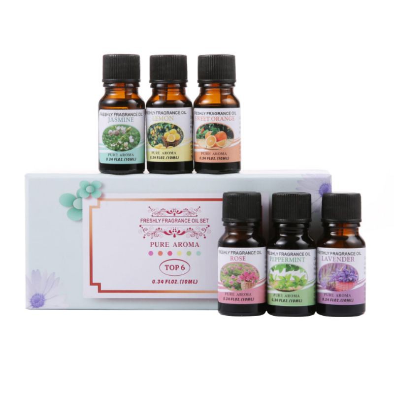 Essential oil Taffware Pure Aroma Essential Fragrance Oil Aromatherapy 6 in 1 10ml - RHJY Waterbase