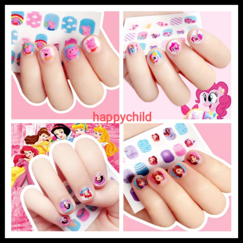 nail sticker anak sticker kuku 3D anak art nail 8 motif mainan anak happychild