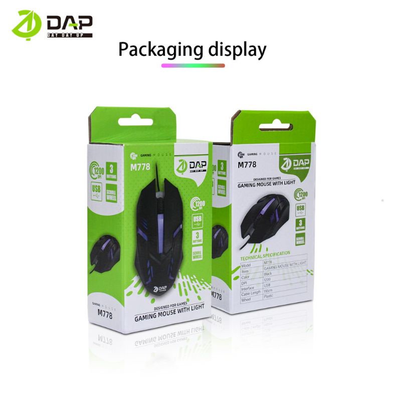 Mouse Kabel Gaming DAP M778 Led Mouse DAP M778 USB Original