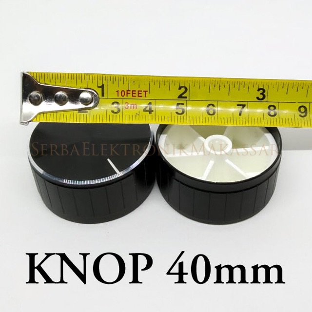 Knop Potensio 40mm Hitam