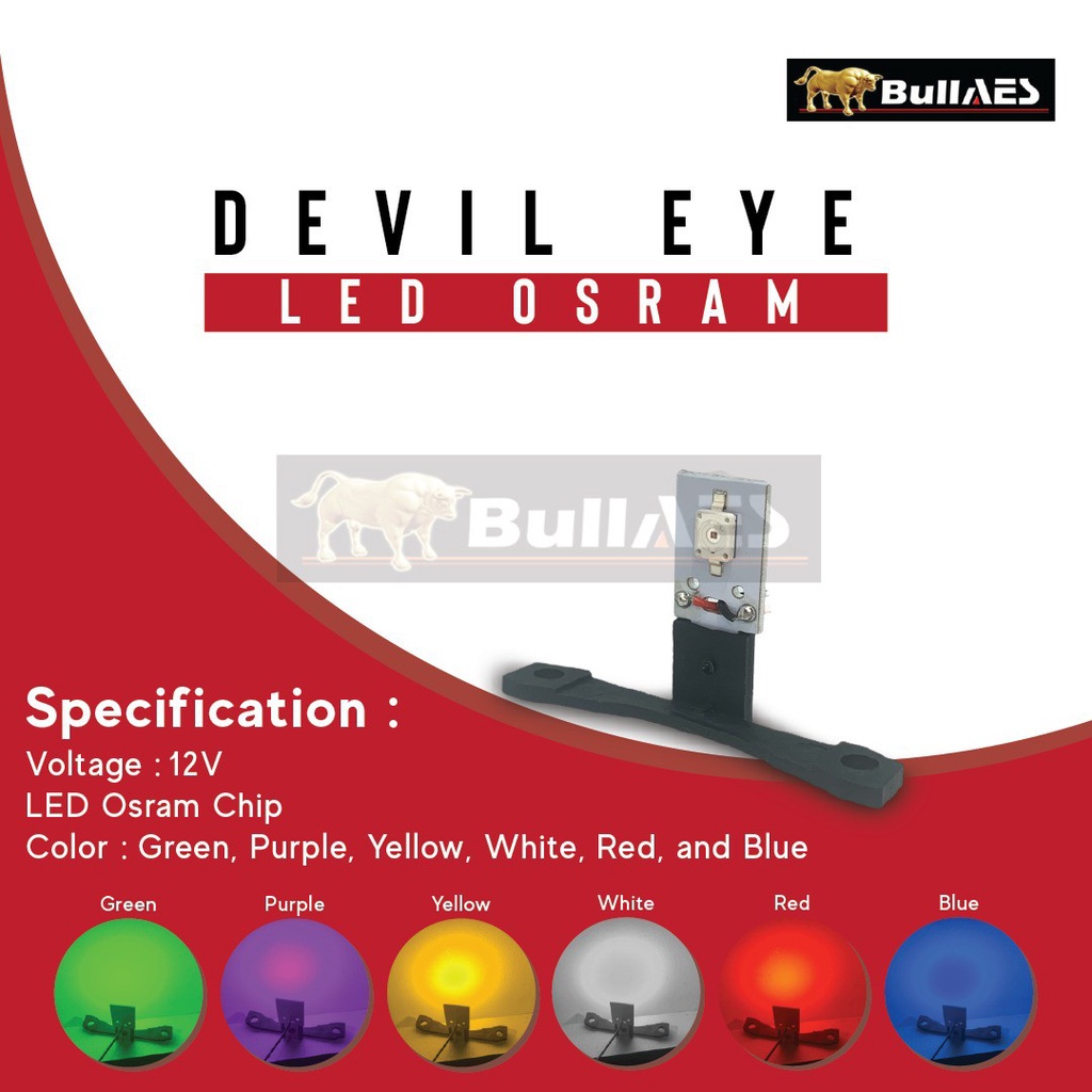 DEVIL EYE OSRAM LED PREMIUM MERK AES V0405-UNGU