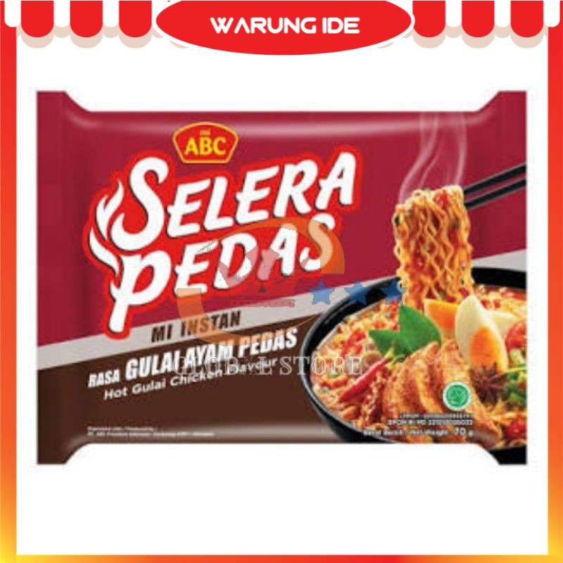 

mie abc varian rasa selera pedas rasa gulai ayam pedas /abc tomat pedas /abc mie goreng pedas nampol